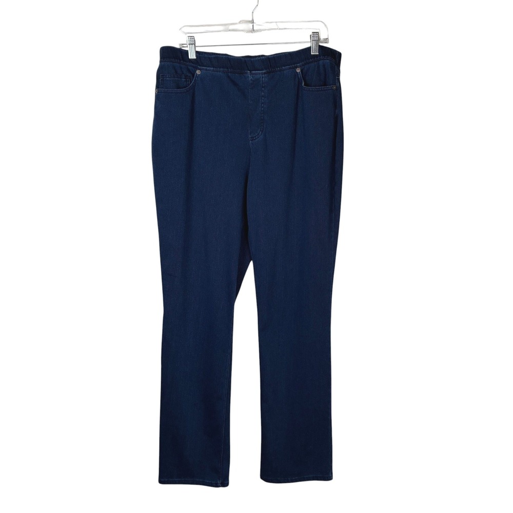 Lands' End Womens Starfish Jean Size L Denim Blue Office Casual